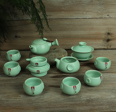 【供應(yīng) 11頭汝窯套裝 蓋碗 汝瓷 汝窯 汝瓷茶具套裝 宋豐 廠家直銷】?jī)r(jià)格,廠家,圖片,茶具套裝,德化縣昕豐陶瓷工藝廠-